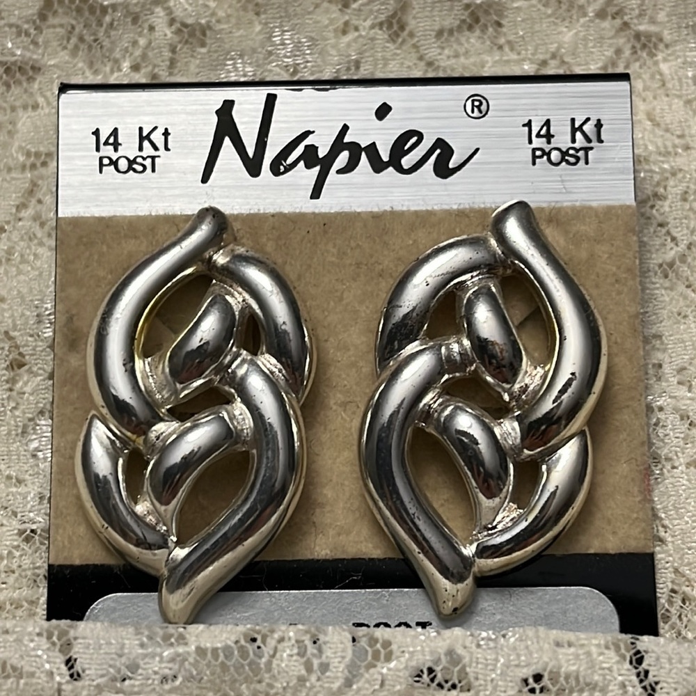 Napier/vintage silver earrings *